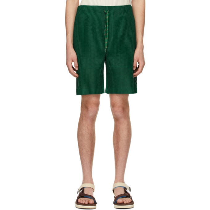 Photo: Homme Plisse Issey Miyake Green Mesh Colorful Shorts