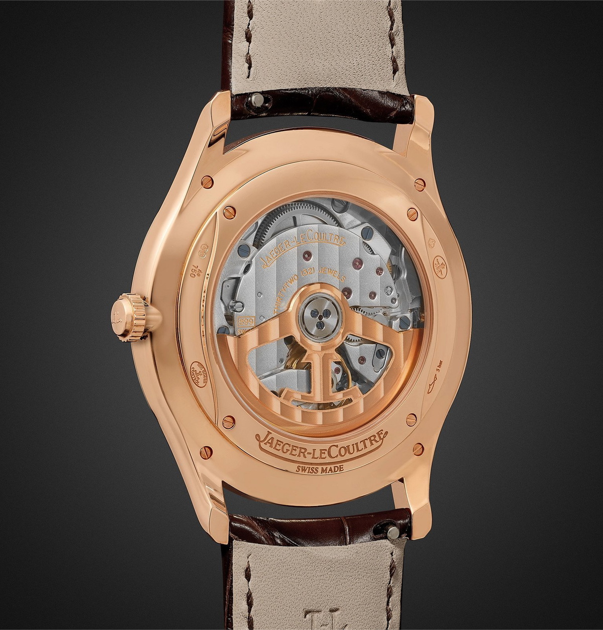 Jaeger-LeCoultre - Master Ultra Thin Date Automatic 39mm 18-Karat Rose Gold and Alligator Watch, Ref No. 1232510 - Neutrals