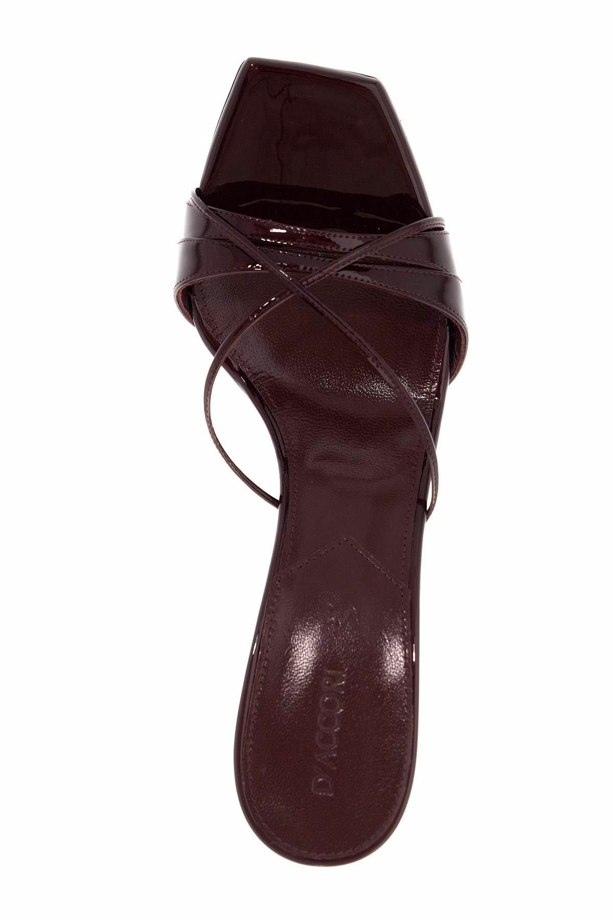D'ACCORI metallic leather lust mules Red