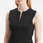 STEL Women's Zip Up Power Knit Vest in Black