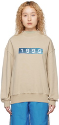 Song for the Mute SSENSE Exclusive Beige 'Blue 1999' Sweatshirt