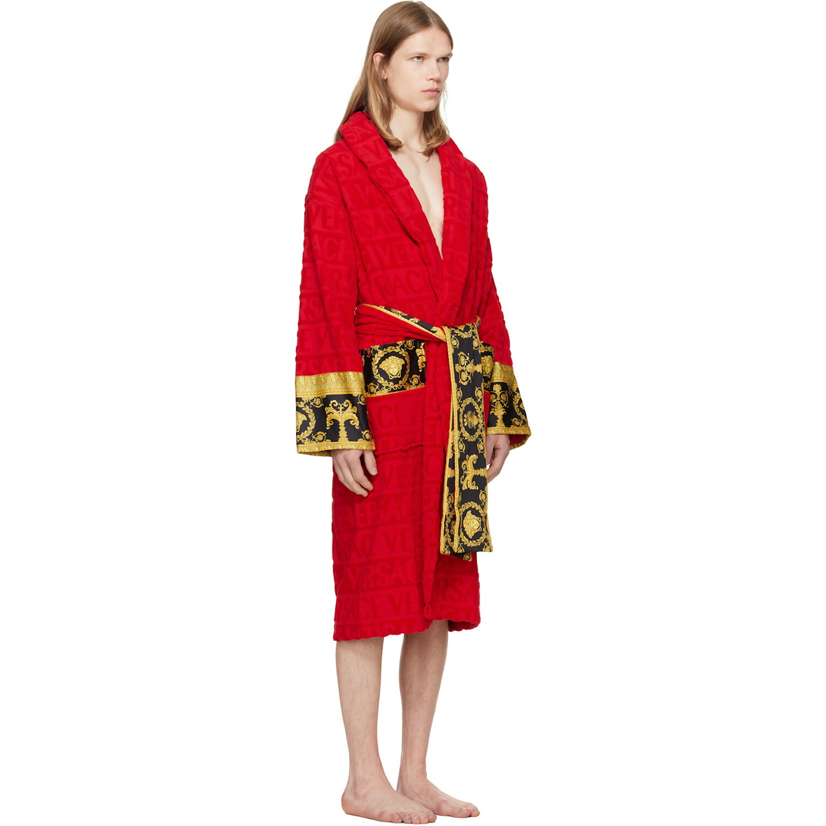 Versace Red 'I Heart Baroque' Bathrobe