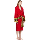 Versace Red 'I Heart Baroque' Bathrobe