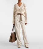 Brunello Cucinelli Jute and cotton-blend sweater