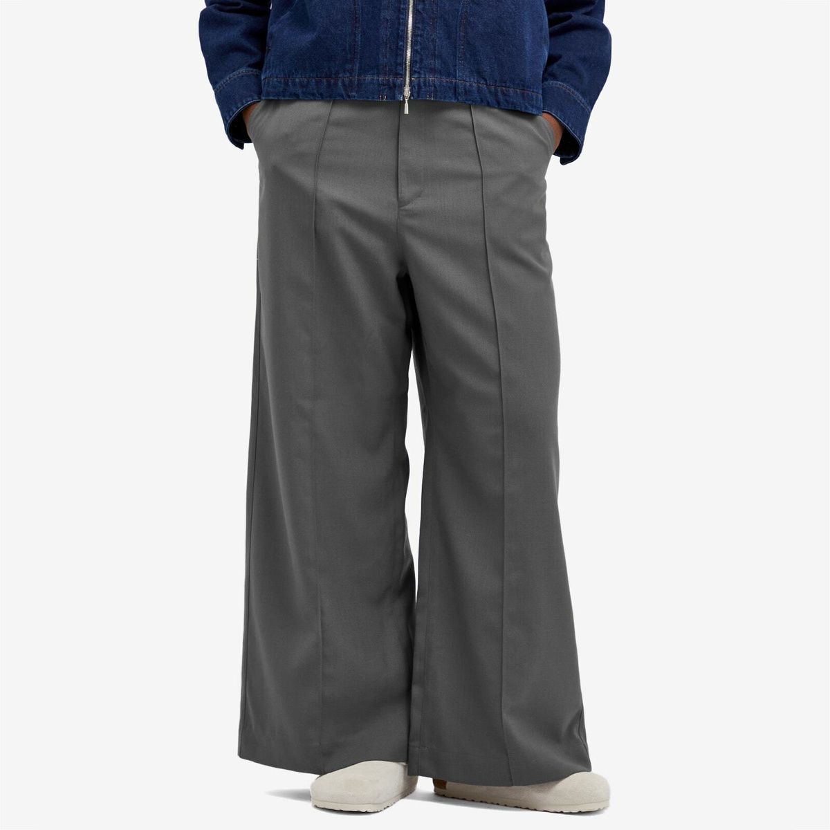 Snow Peak Women's Hybrid Wool Wide Pants in Grey