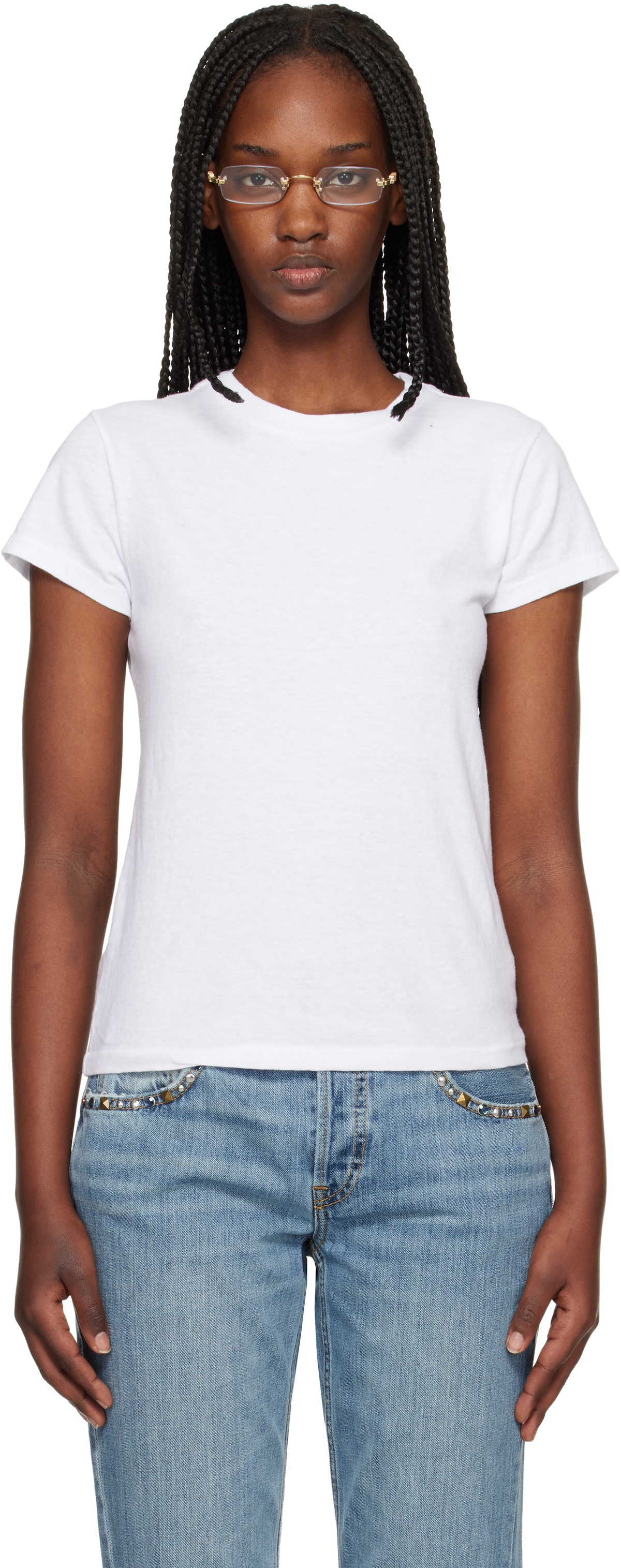 Re/Done White Hanes Edition 1960s Slim T-shirt