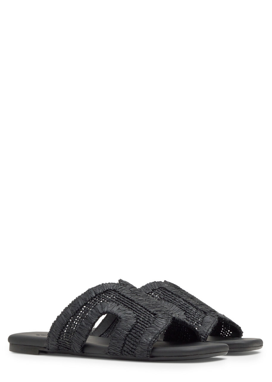 Castañer Philipa Raffia Sandals Black