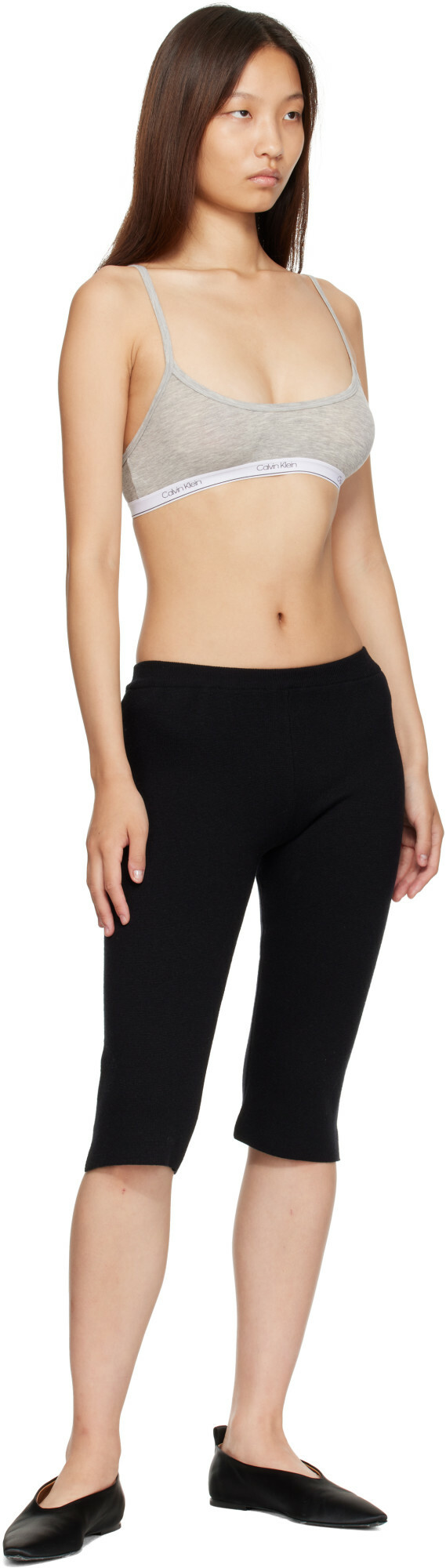 Calvin Klein Collection Gray Sienna Deconstruced Bra