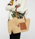 Loewe - Elephant Basket raffia tote bag