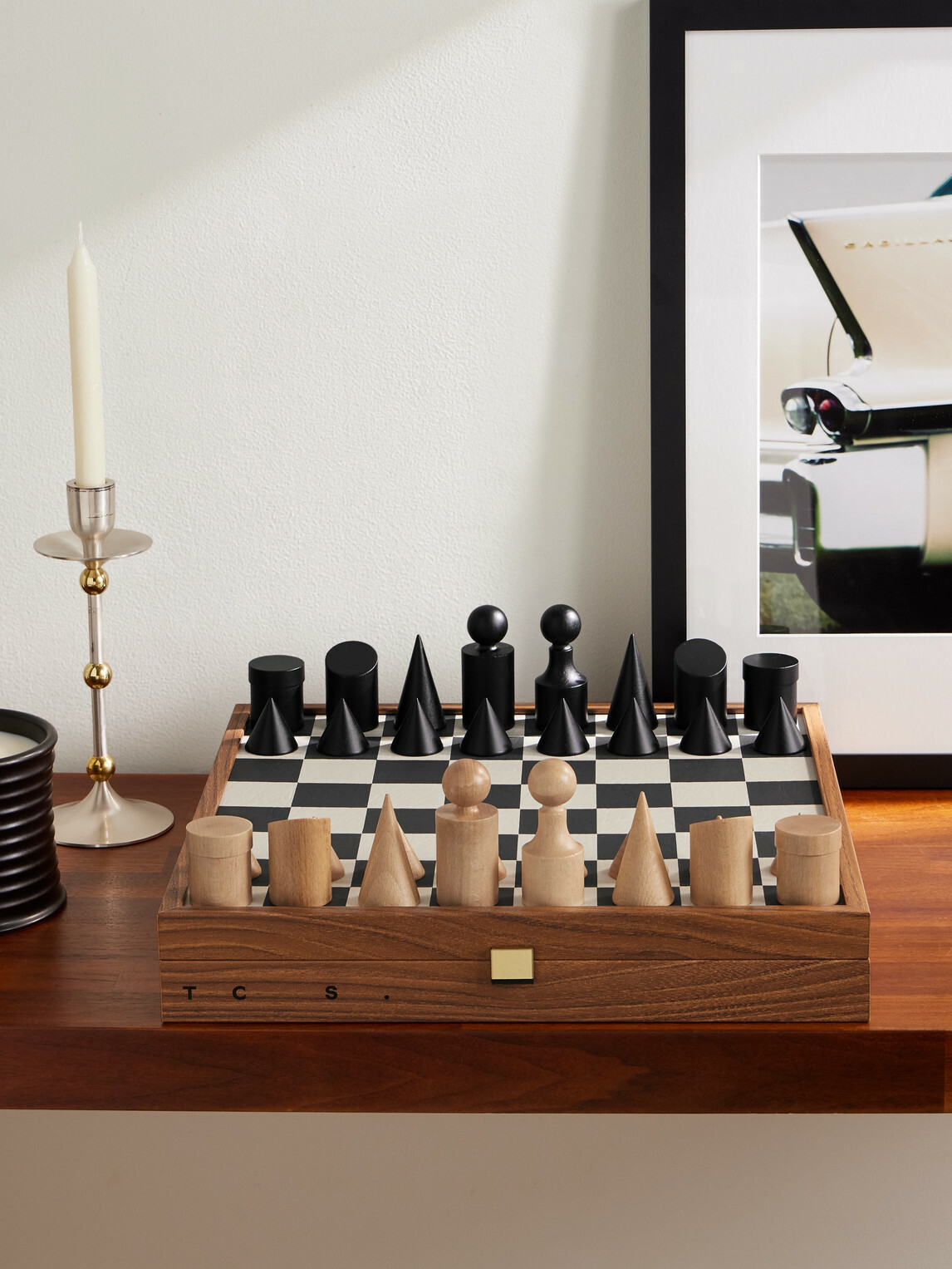 The Conran Shop - Milos Wood and Felt Chess Set