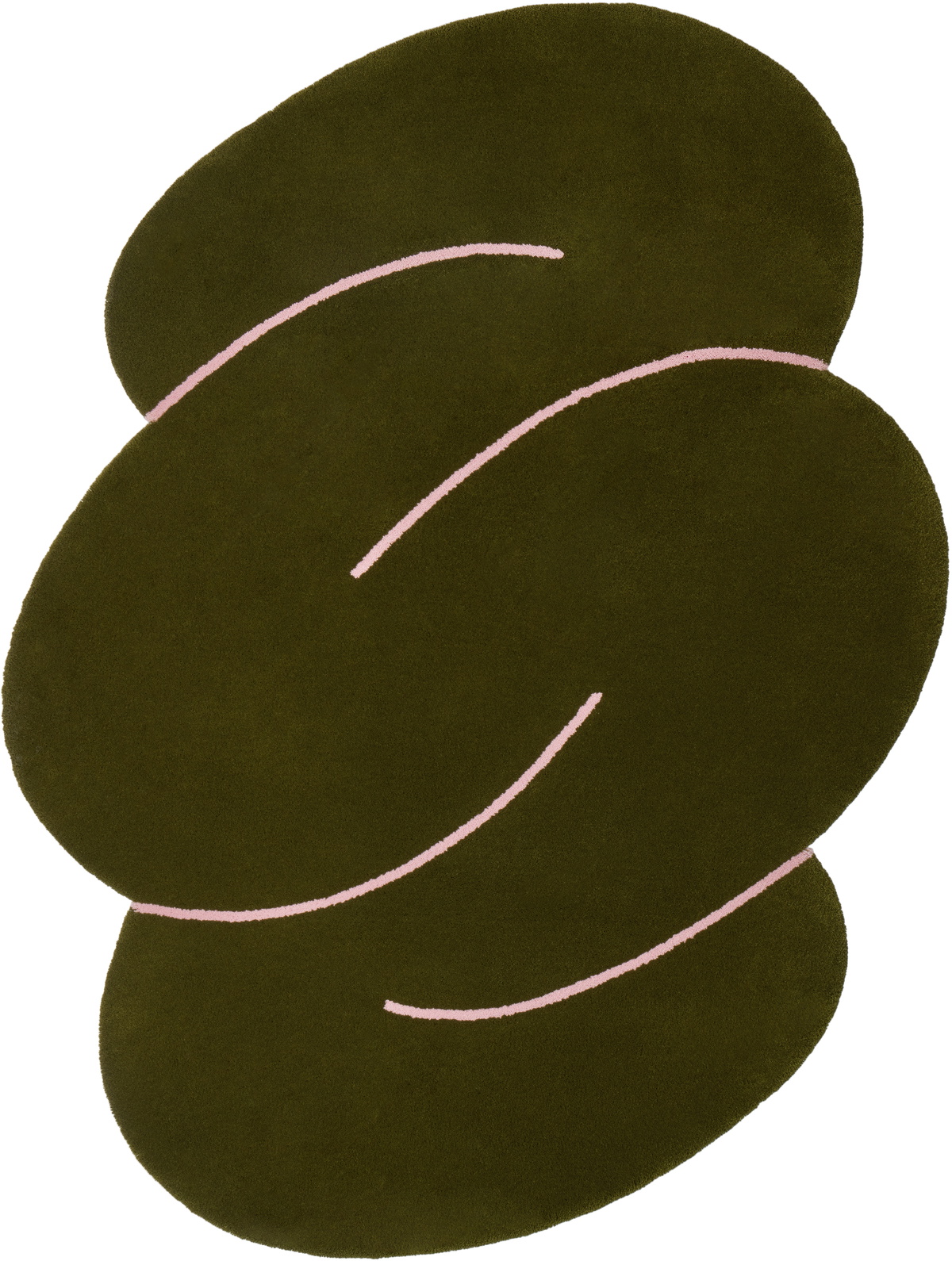 Okej Green Moss Squiggle Rug
