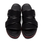 Christian Louboutin Black Woven Sandals