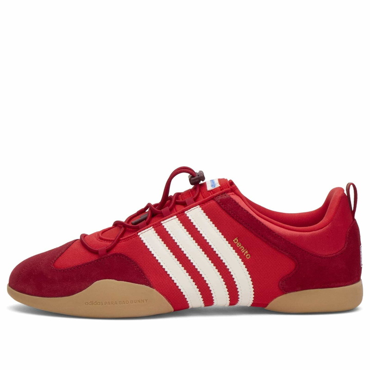 Photo: Adidas x Bad Bunny Ballerina Sneaker in Vivid Red/Chalk White/Power Red