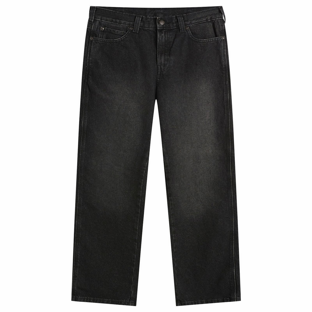 Dickies Men's 954 Relaxed Straight Work Jeans in Black Wash Faded