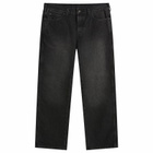 Dickies Men's 954 Relaxed Straight Work Jeans in Black Wash Faded