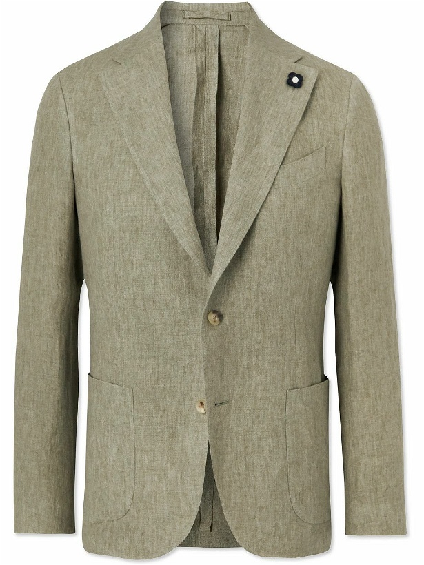 Photo: Lardini - Double-Breasted Cashmere, Wool and Silk-Blend Twill Blazer - Brown