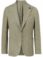 Lardini - Double-Breasted Cashmere, Wool and Silk-Blend Twill Blazer - Brown