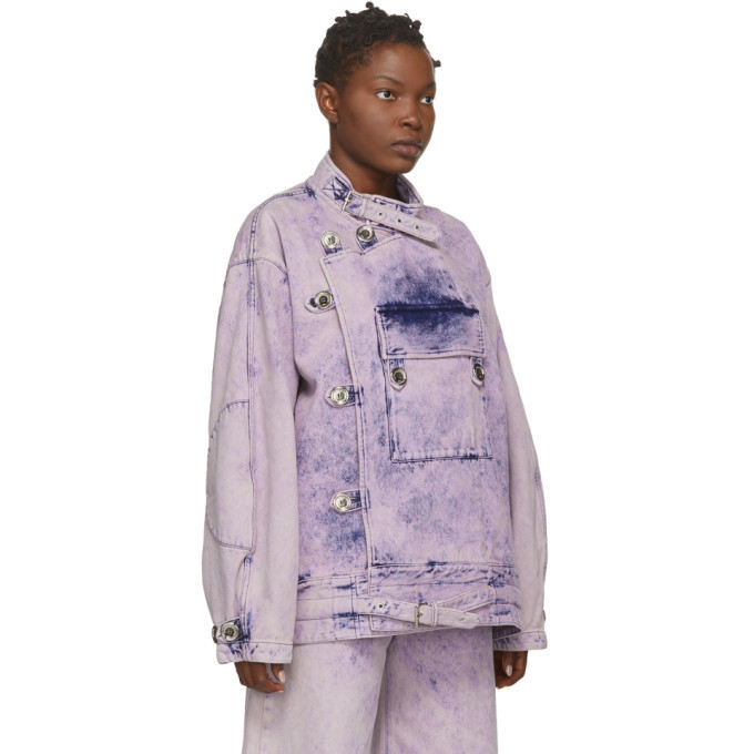Marques Almeida Pink Denim Army Jacket Marques Almeida