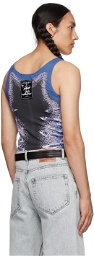 Y/Project Blue Whisker Print Tank Top