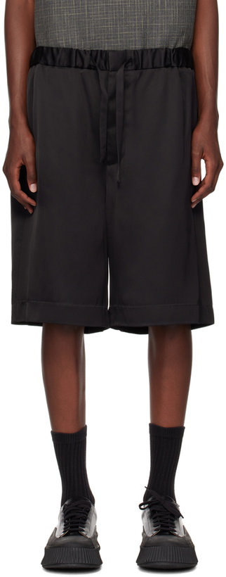 Photo: Jil Sander Black Drawstring Shorts
