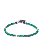 Mikia Men's Beaded Bracelet in Malachite