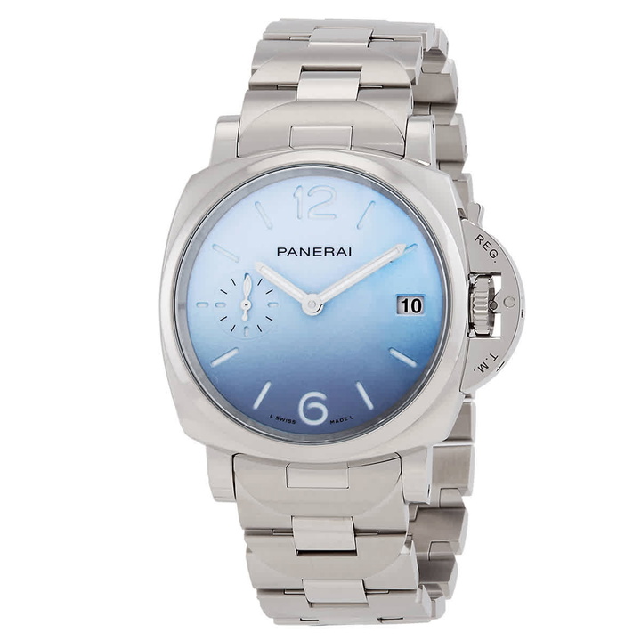 Photo: Panerai Luminor Due Pastello Automatic Light Blue Dial Watch PAM01309