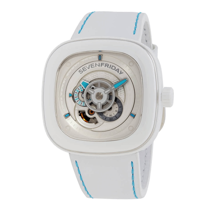 Photo: Seven Friday P Series ''Curaao'' Automatic Day-Night White Dial Mens Watch P1C/05