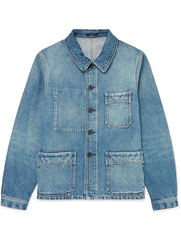 Photo: TOM FORD - Cotton-Chambray Jacket - Blue