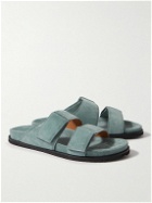 Mr P. - David Regenerated Suede by evolo® Sandals - Blue
