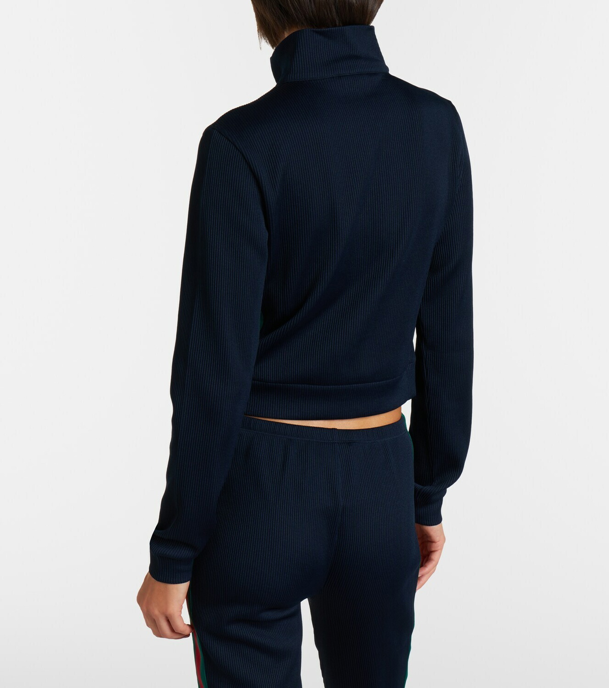 Gucci Web Stripe jersey zip-up sweatshirt