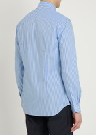 Slowear Striped Cotton-poplin Shirt Blue