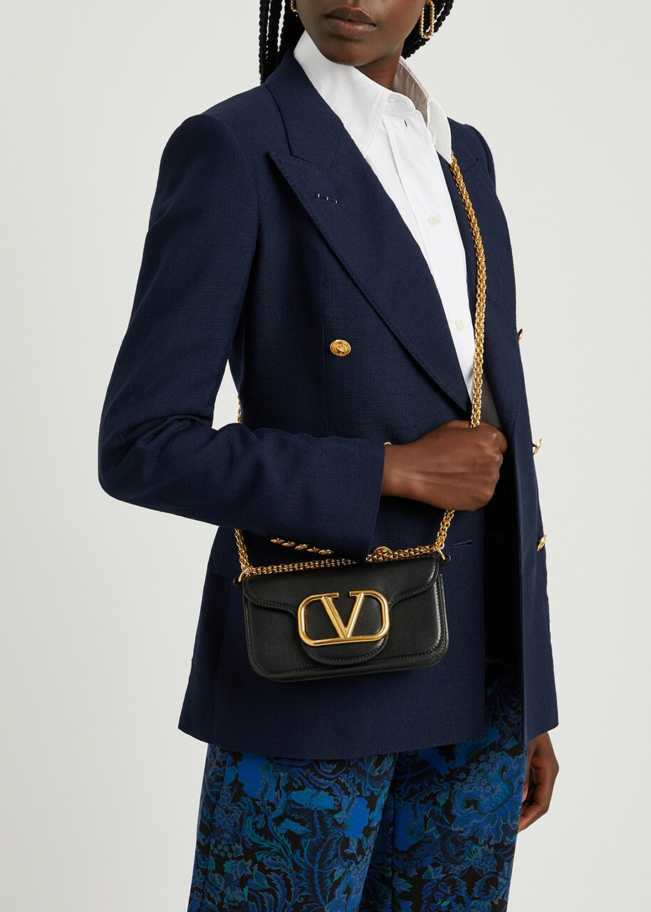 Valentino Garavani Locò Small Leather Shoulder bag - Black