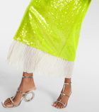 Xu Zhi Sequined organza midi dress