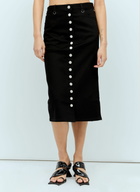 Courrèges Multiflex Denim Midi Skirt