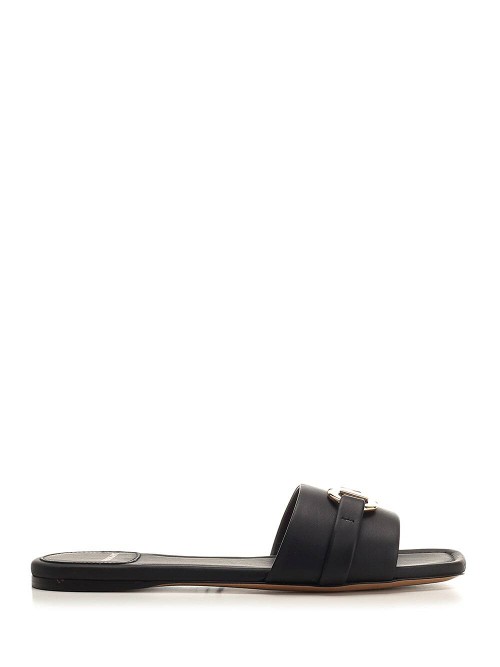 Ferragamo Black Sporty Origami Knot Slides Salvatore Ferragamo