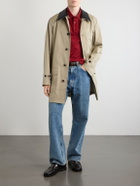 Burberry - Logo-Embroidered Checked Cotton-Piqué Polo Shirt - Red