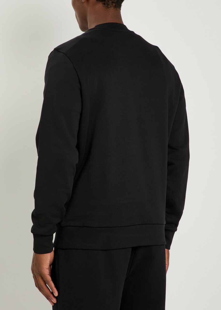 Moncler Logo-appliquéd Cotton Sweatshirt Black