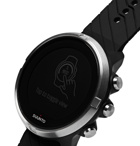 Suunto - 9 G1 GPS 50mm Stainless Steel and Silicone Smart Watch - Black