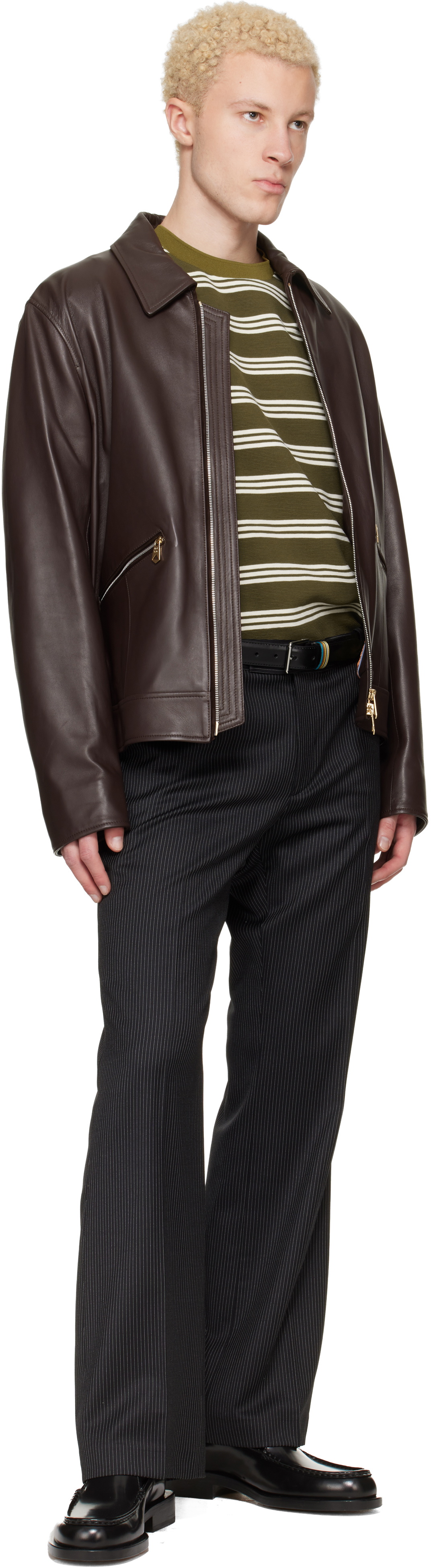 Paul Smith Black Stripe Keeper Belt
