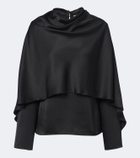 Róhe Caped satin top