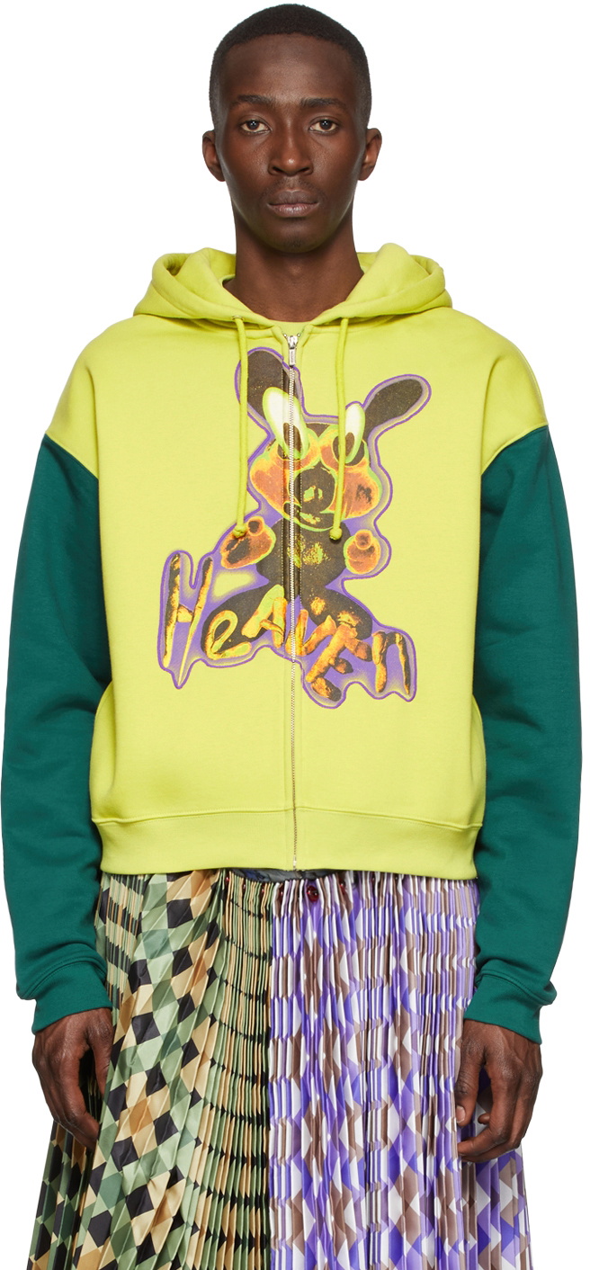 Marc Jacobs Heaven Green Cotton Hoodie Marc Jacobs Heaven