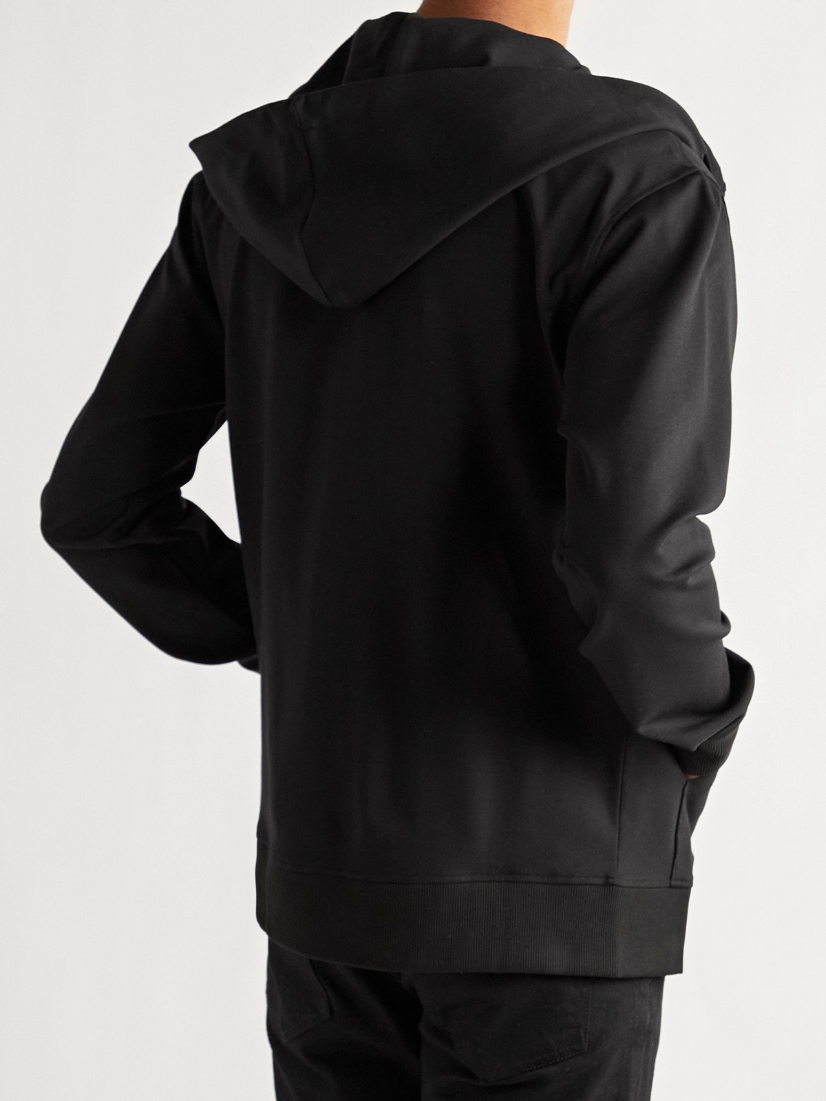 1017 ALYX 9SM - Logo-Appliquéd Jersey Zip-Up Hoodie - Black - XS 