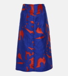 Moncler Genius - 2 Moncler 1952 floral jacquard midi skirt