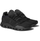 On - Cloudnova Rubber-Trimmed Mesh Running Sneakers - Black