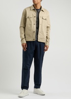 Paige Alfred Stretch-cotton Jacket Cream