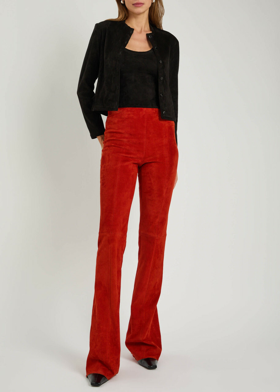 Stouls Astrid 25 Stretch-suede Cardigan Black