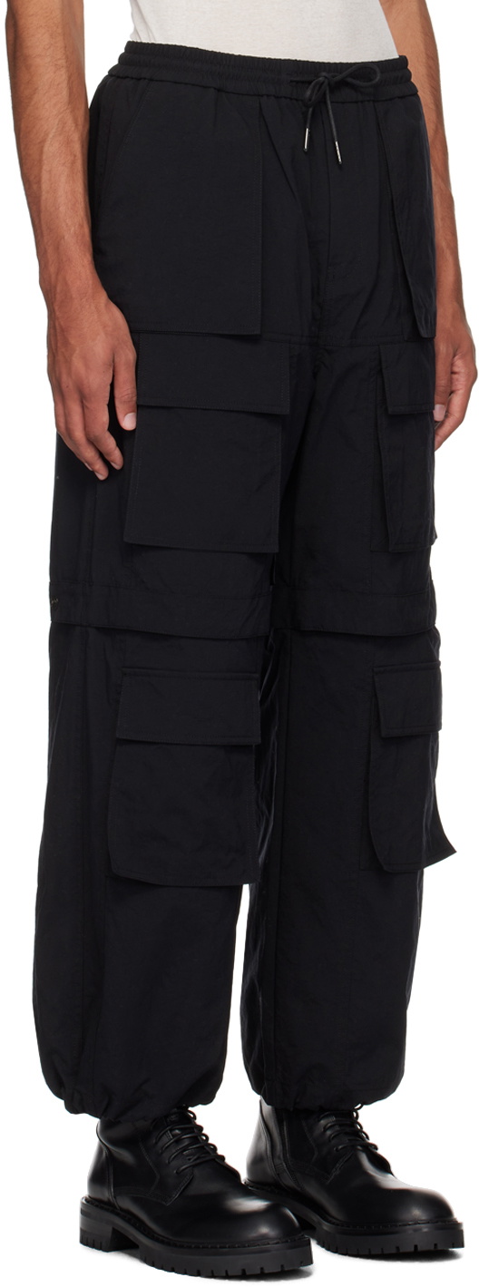 Juun.J Black Drawstring Cargo Pants