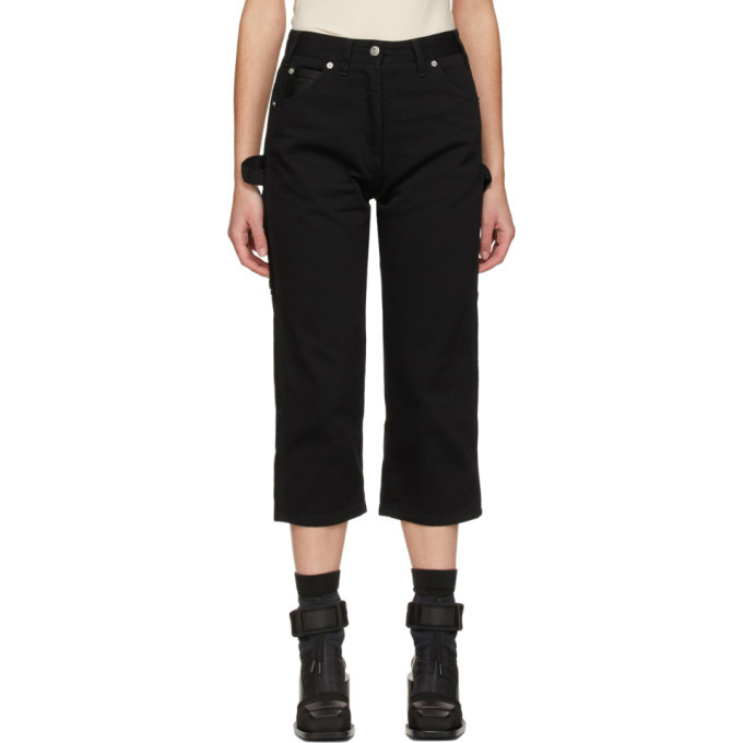 MM6 Maison Margiela Black Cropped Work Jeans