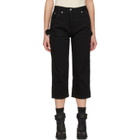 MM6 Maison Margiela Black Cropped Work Jeans