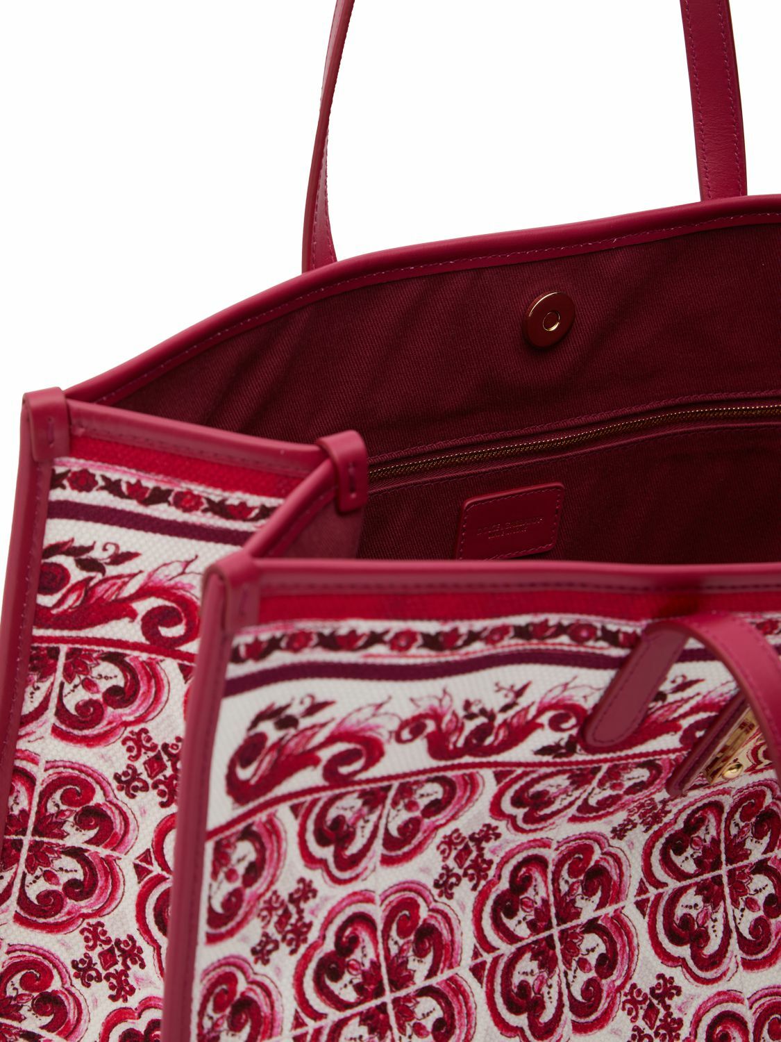 ◆春カラー◆【Dolce&Gabbana】Large Azulejos トートバッグ DOLCE & GABBANA - Large Azulejos Canvas Tote Bag Dolce & Gabbana